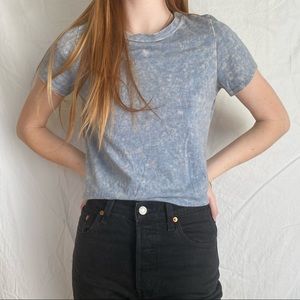 Cozy Blue Acid Wash Shirt